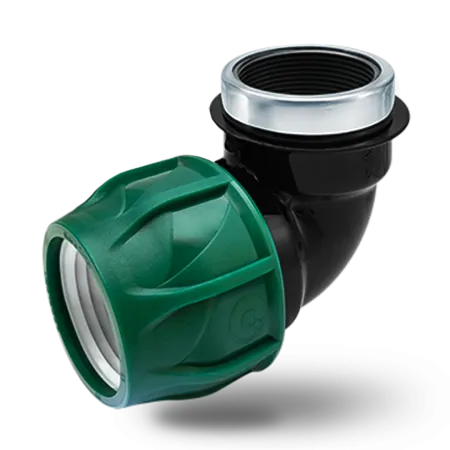 Колено компрессионное (угол) Poelsan 25 x ¾" с внутренней резьбой