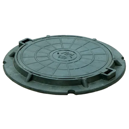 Люк полимер-песчаный легкий малогабаритный 15 кН (ЗЕЛЕНЫЙ)